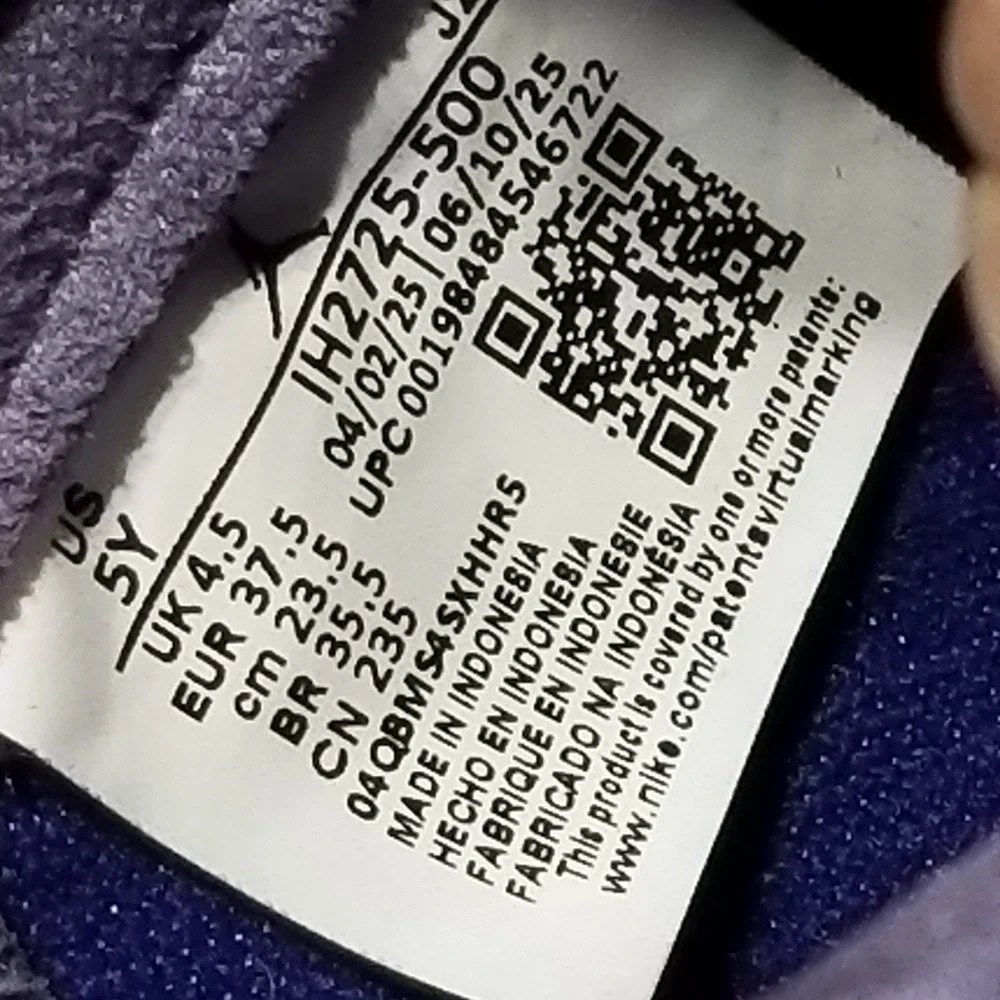 Size 5Y Nike Air Jordan 1 Low VooDoo Zion Williams PURPLE BLACK IH2725-500